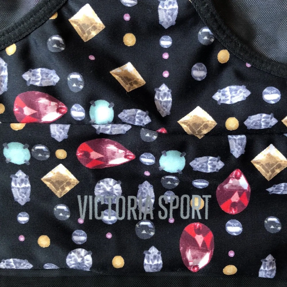 Victoria’s Secret Sport Gemstone Black Red Blue Yellow Sports Bra